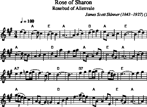 Rose of Sharon
Rosebud of Allenvale on FolkTuneFinder /